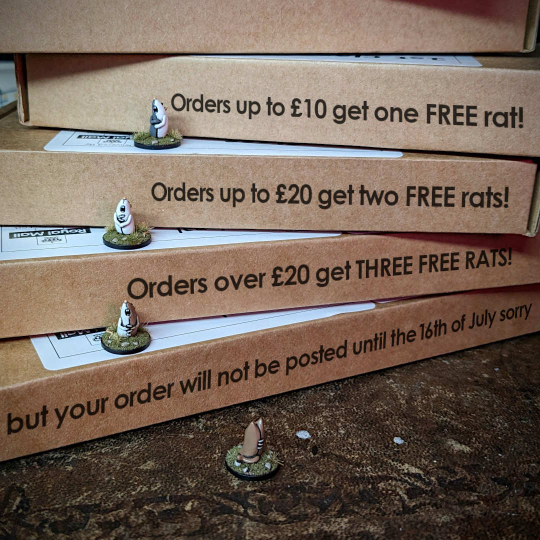 FREE RATS offer returns as I go on holiday